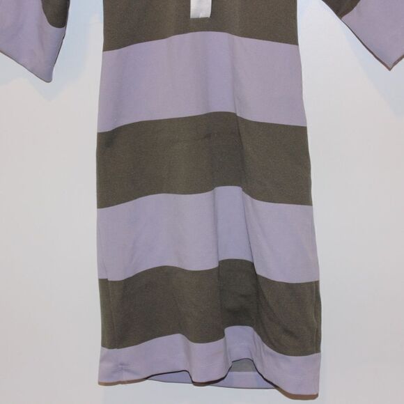 NEW Tibi Mini Dress Women's XS Green Purple Striped Short Sleeve Shirt Dress - Picture 9 of 16